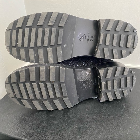 Chanel Lace Up Tweed Combat Boots - Picture 7 of 8